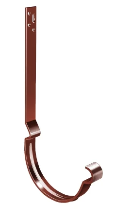 Крюк желоба длинный из стальной полосы d-125 мм Grand Line Полиуретан 4,0 RAL 8004