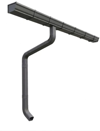 Комплект металлического водостока ГрандЛайн Vortex Matt 127x78 мм Полиэстер Matt RAL 7024   фото