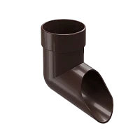 Колено стока (наконечник) d-100 мм ПВХ Döcke Lux шоколад RAL 8019