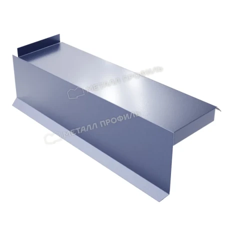 Планка сегментная торцевая левая Металл Профиль 400 мм 0,5 PURMAN цвет  Galmei Сиреневый металлик