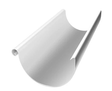 Желоб полукруглый d-125 мм 3 м Grand Line Optima Полиэстер двухсторонний 0,55 RAL 9003